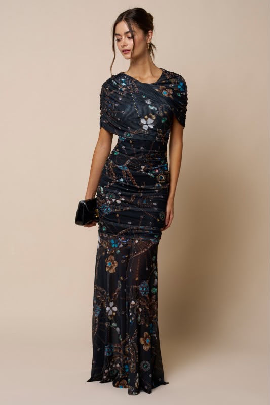 Vestido negro print