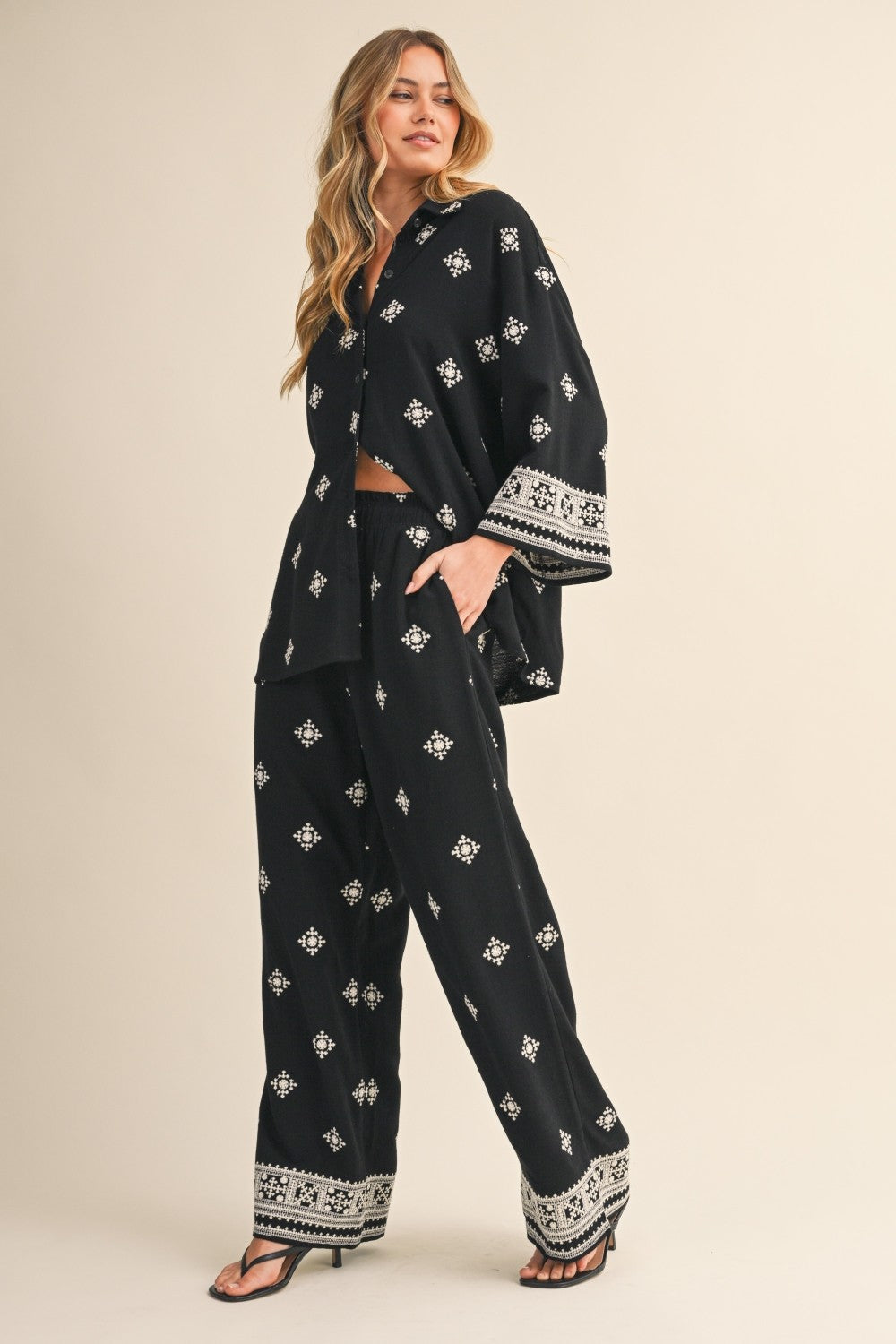 Set pantalón negro
