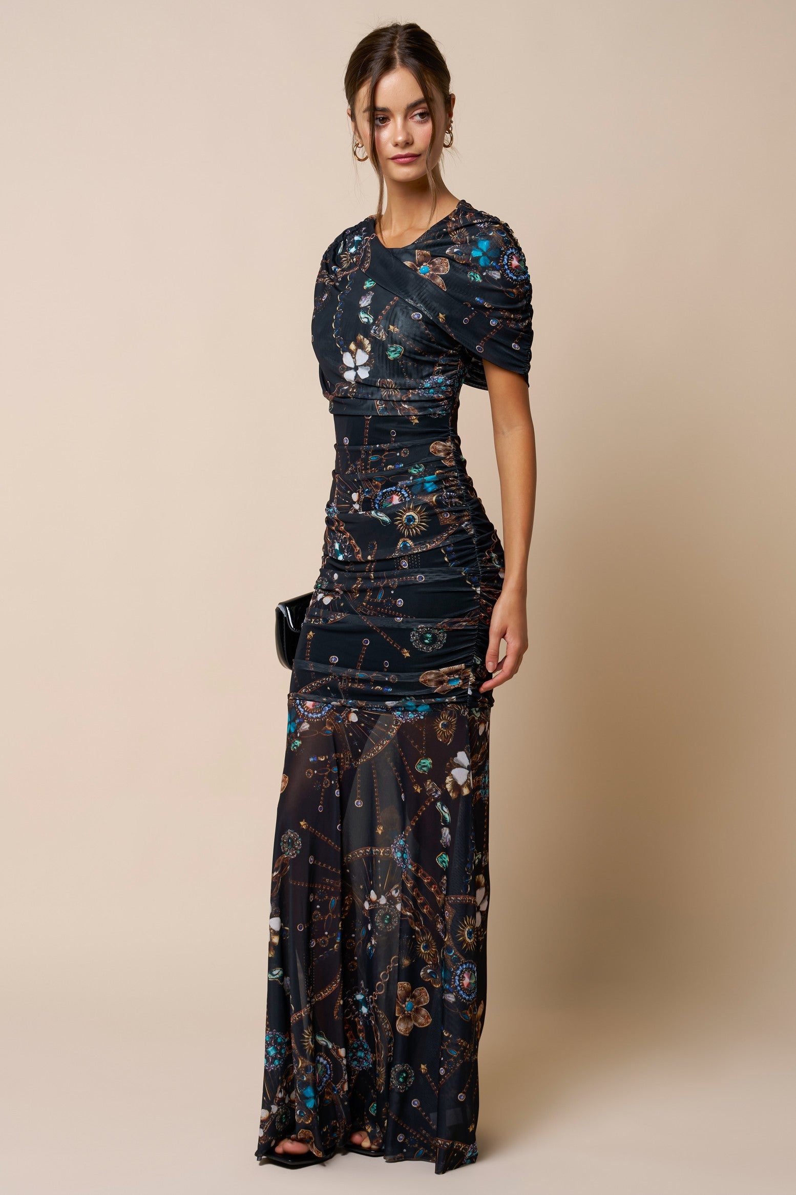 Vestido negro print