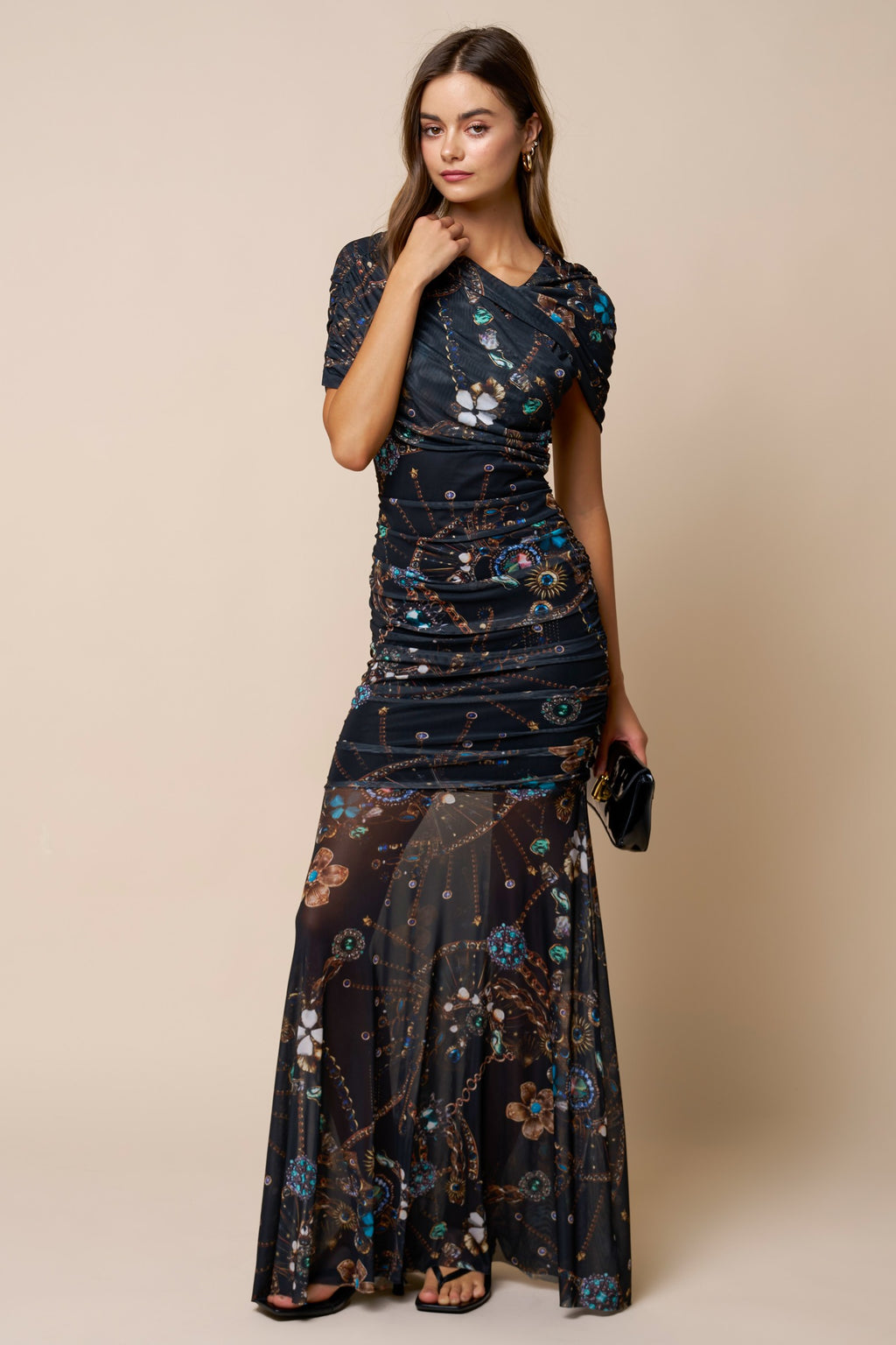 Vestido negro print