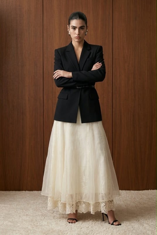 Falda ivory