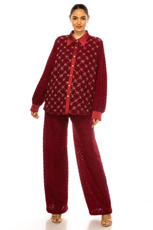 Set pantalón rojo