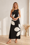 Vestido negro flor