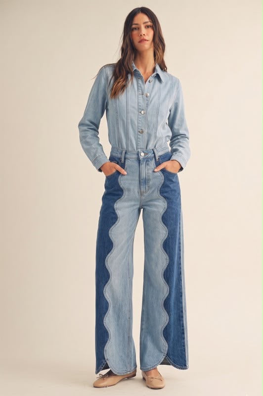 Jeans bicolor