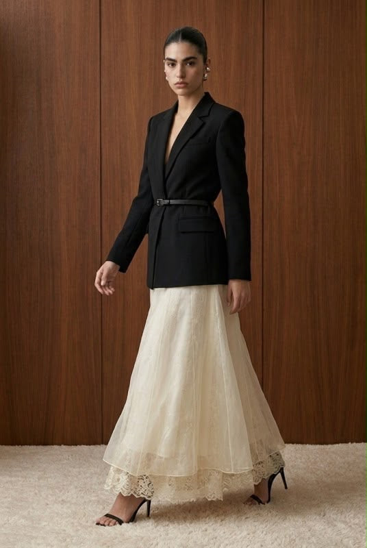 Falda ivory
