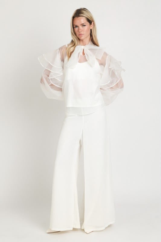 Blusa globo blanca