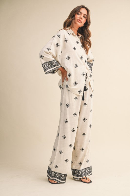 Set pantalón y camisa figuras