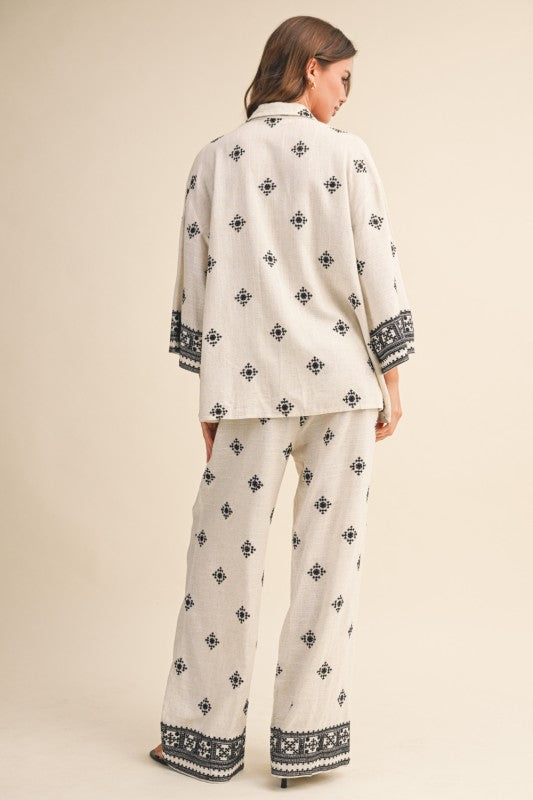 Set pantalón y camisa figuras