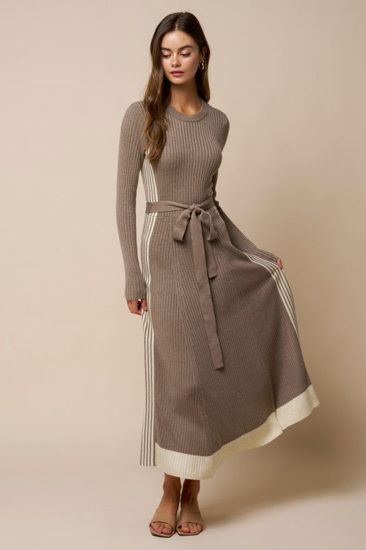Vestido tejido manga larga