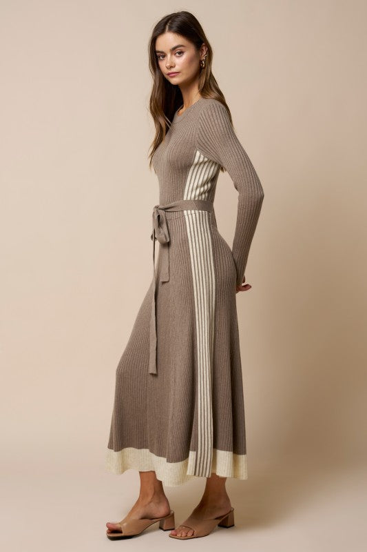 Vestido tejido manga larga
