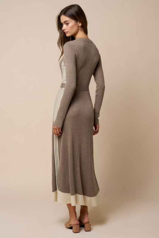 Vestido tejido manga larga
