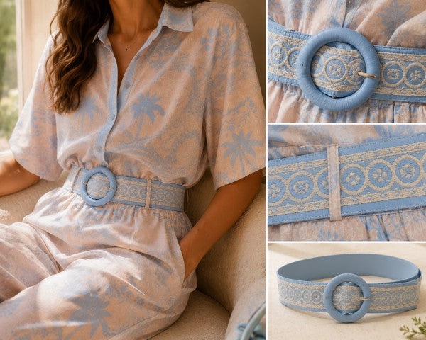 Pantalón y camisa rosa azul