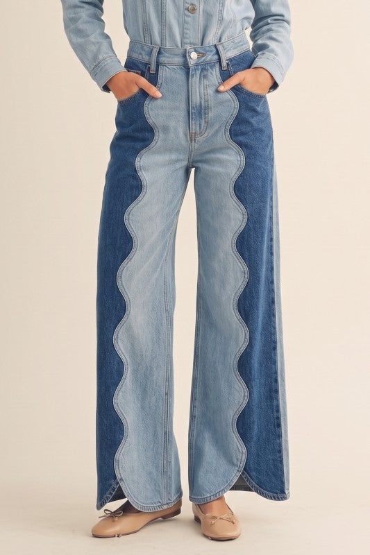 Jeans bicolor