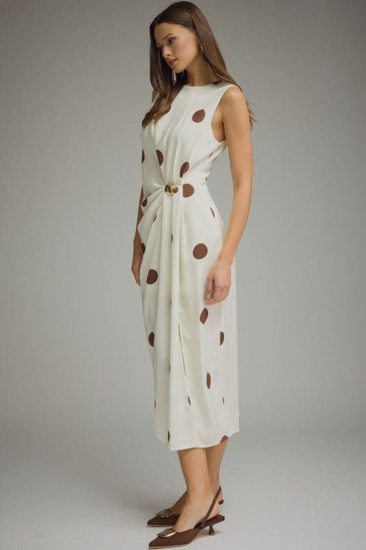 Vestido midi polkadots cafes