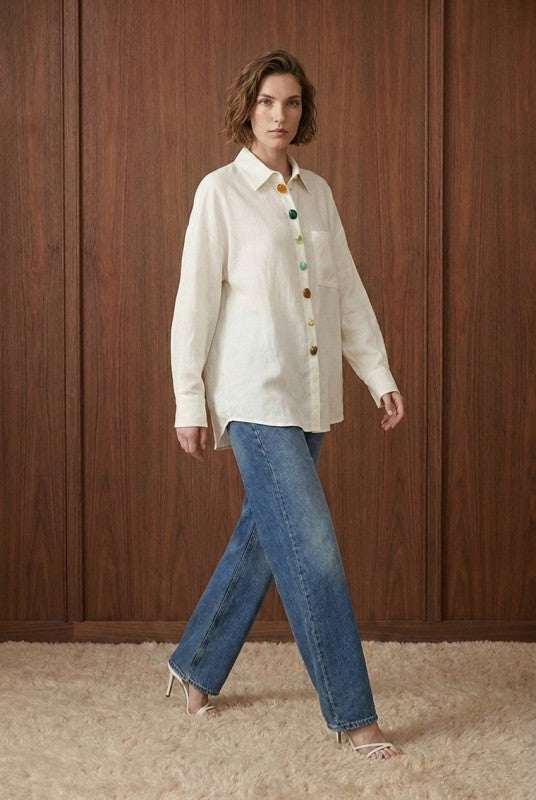 Blusan oversize botones de colores
