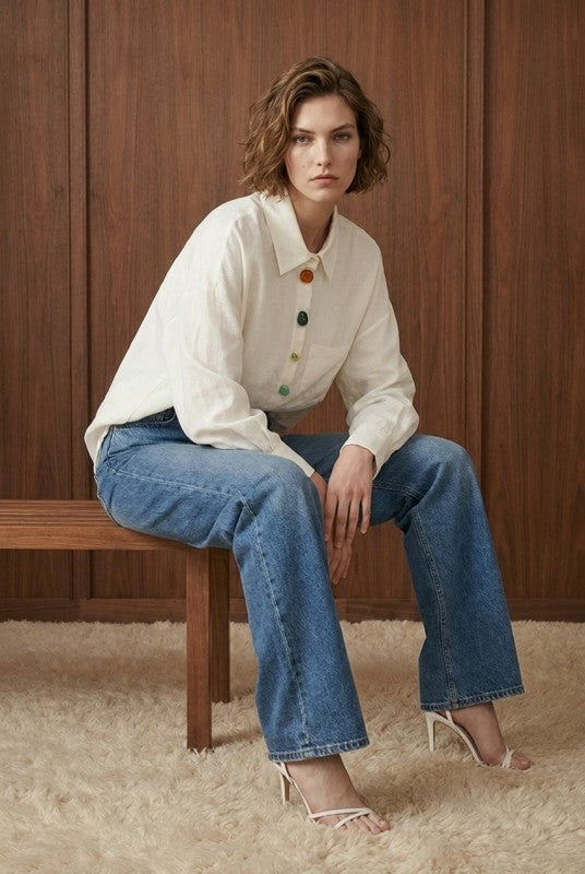 Blusan oversize botones de colores